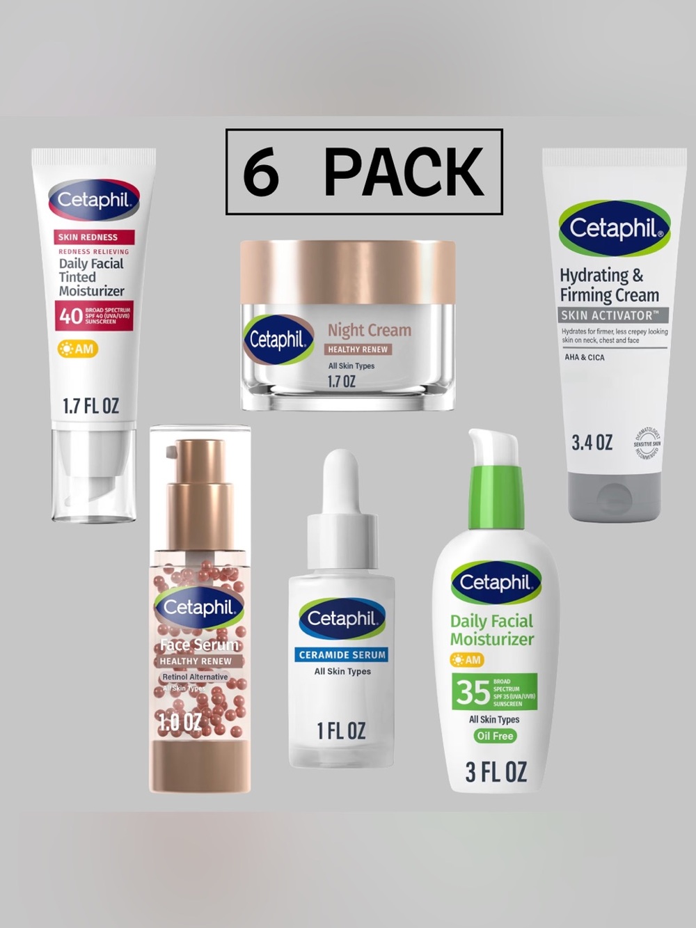 6 PIECE CETAPHIL SKINCARE BUNDLE